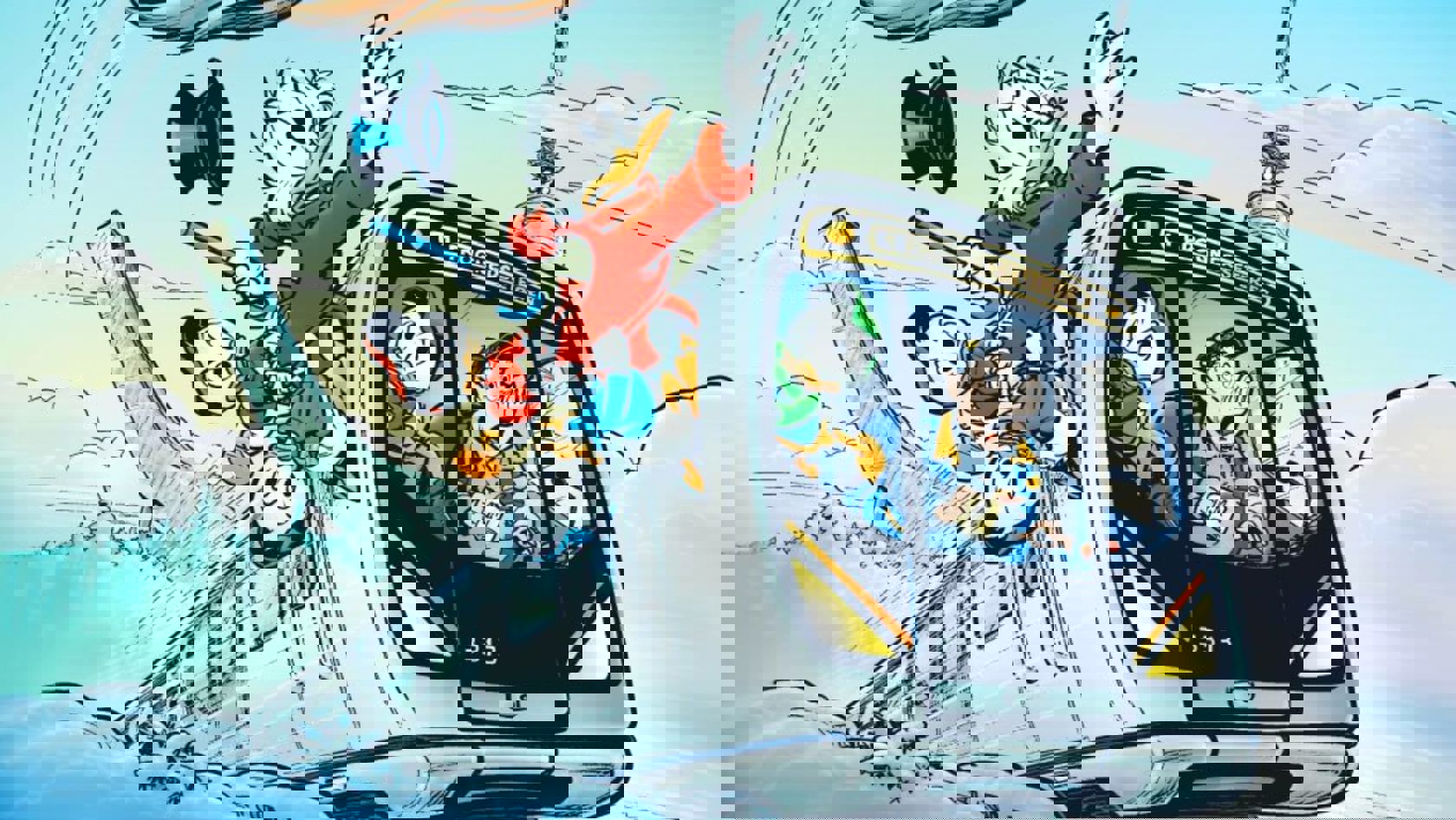 Skrue McDuck har lagt inn bud på Fjollenkollbanen til Froskesvetteren. Foto: Disney