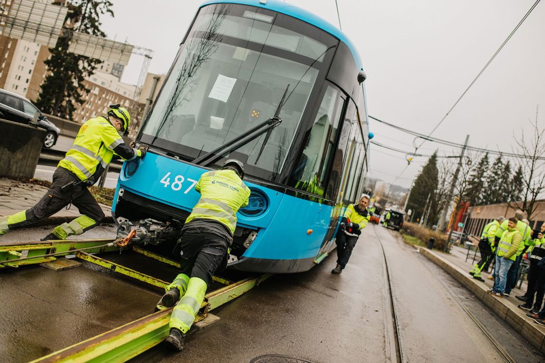 Levering av vogn 487 på Grefsen
