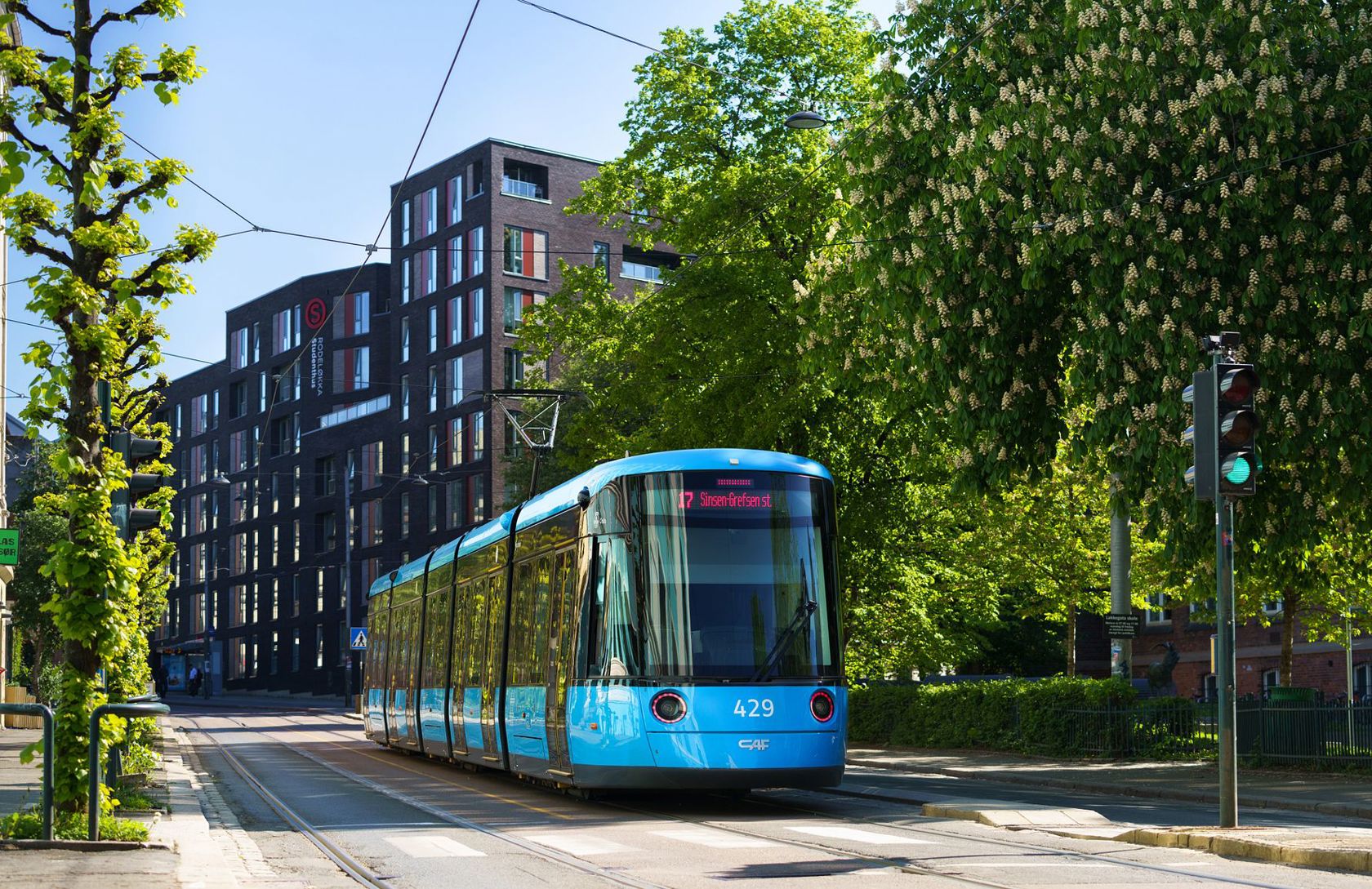 Trikketraseen i Trondheimsveien skal få et løft, nærmere bestemt mellom Nybrua og Sinsenkrysset holdeplass (foto: Sporveien).