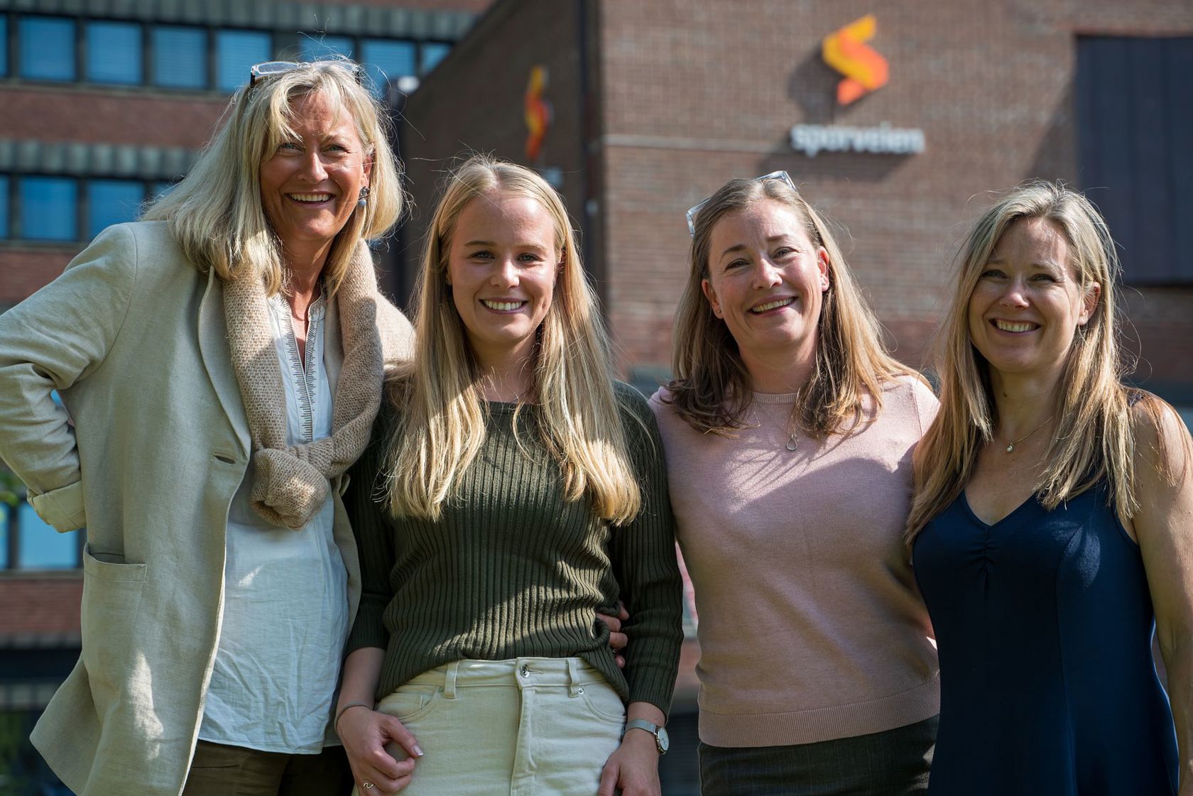 Fra venstre prosjekteier Liv Skotner (Sporveien), Nicoline Bjerge (Sporveien), Vibeke Bassøe (NoA Ignite), Cecilie K. Hårvik (NoA Ignite).