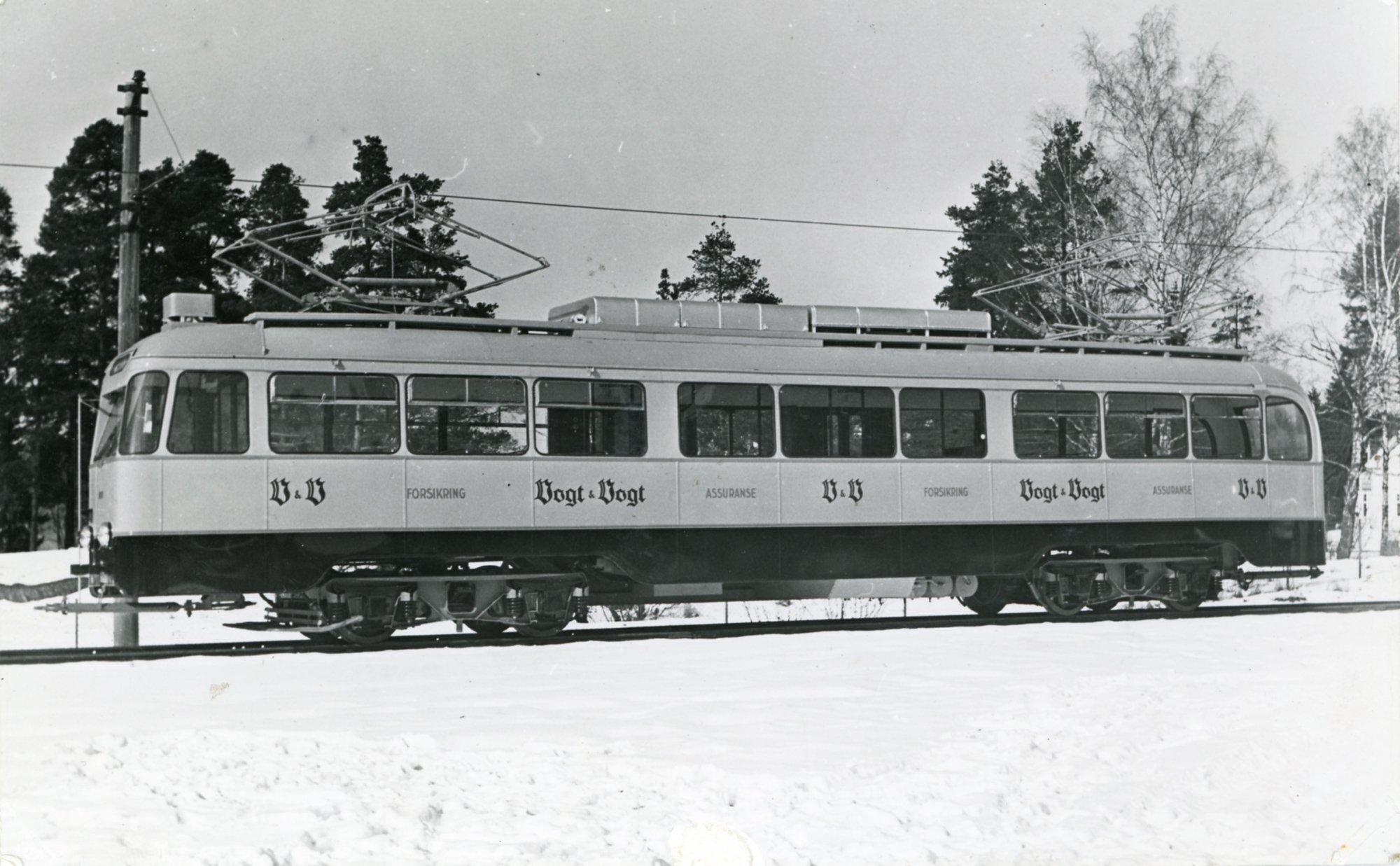 Ekebergbanens Olympia vogn fotografert i 1952.