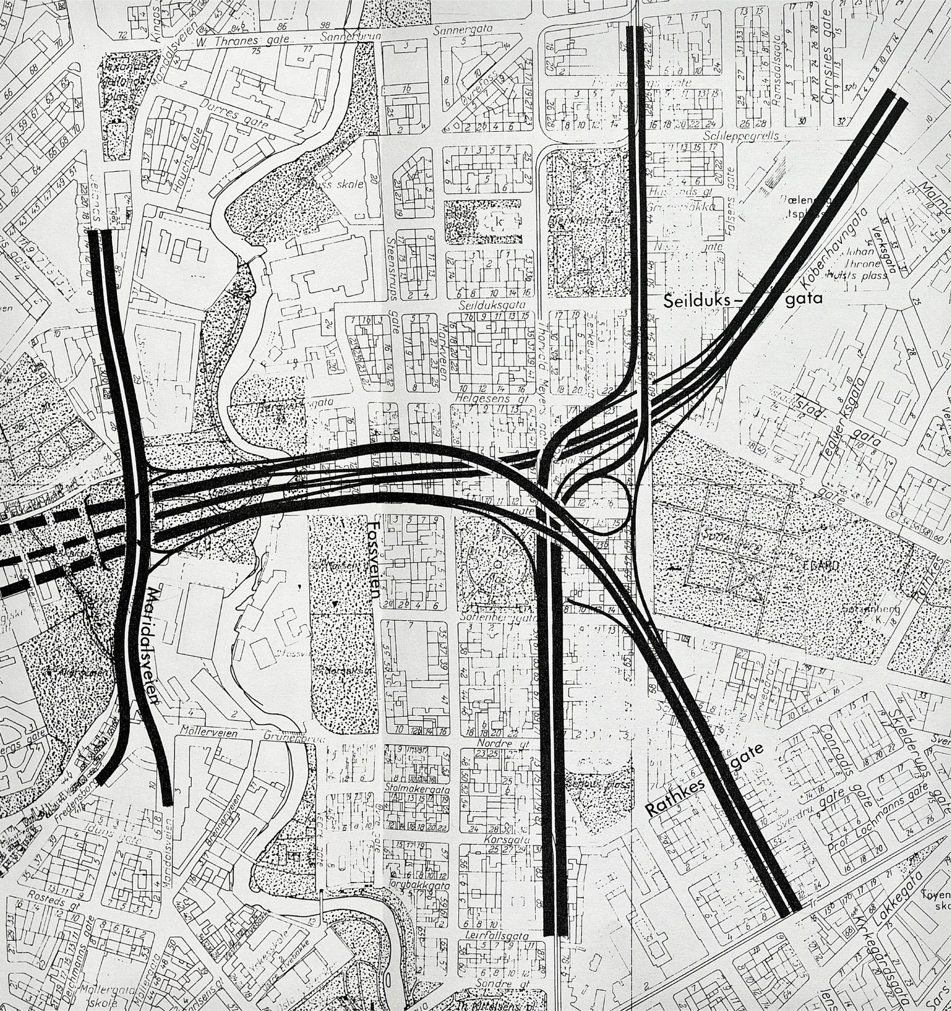 Slik så sekstitallets byplanleggere for seg Grünerløkka.  