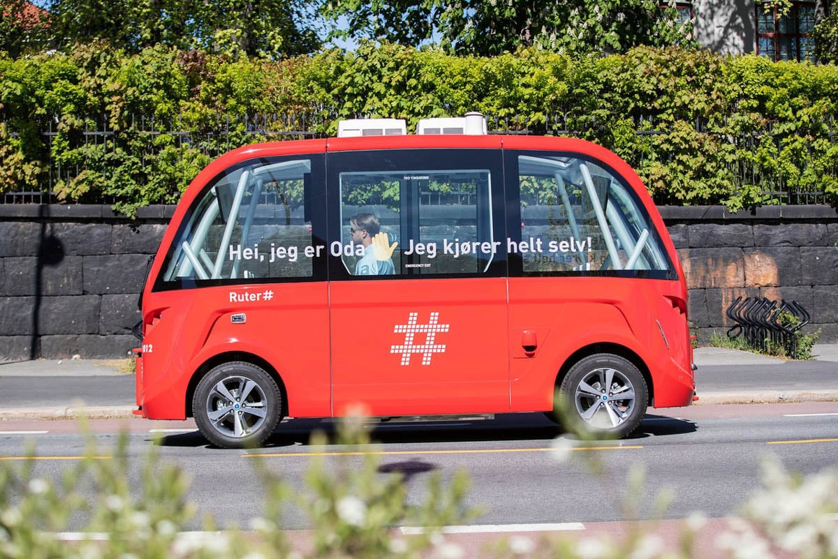 Selvkjørende minibusser testes ut flere steder i Osloregionen. 